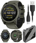 Wearable4U Garmin Tactix 8 51mm Cerakоtе, Premium Tactical GPS Smartwatch, AMOLED Display, Applied Ballistics Solver, Olive Drab Cerakоtе Coating PowerBank Bundle