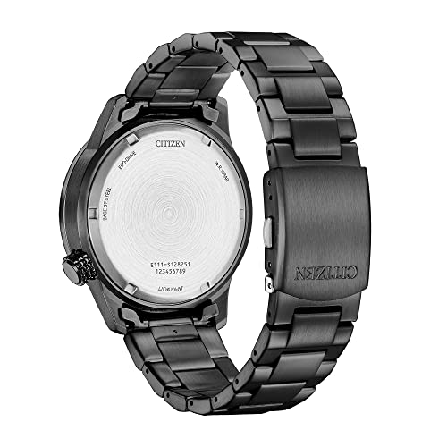 Citizen Men's Eco-Drive Weekender Avion Field Watch in Black IP Stainless Steel, Black Dial (Model: BM7555-59E)