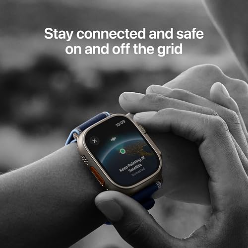 Apple Watch Ultra 3 [GPS + Cellular 49mm] Running & Multisport Smartwatch w/Rugged Titanium Case w/Black Ocean Band. Satellite Communications, Advanced Health & Fitness Tracking