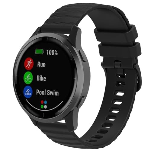 FanTEK Compatible with 18mm 20mm 22mm Watch Bands Quick Release Replacement Wristband, Silicone Sport Bands for Men Women
