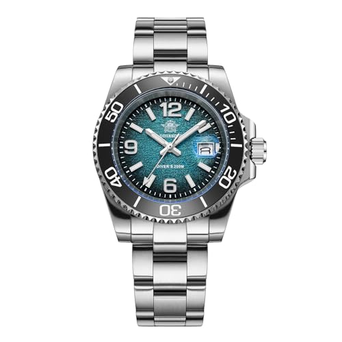 ADDIESDIVE 41 MM Dive Watches for Men Easy to Read Dial Quartz Mens Watch 200 M Waterproof BGW9 Luminous Analog Blue Gradient Military Hybrid Dial