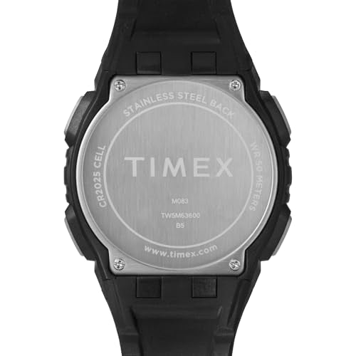Timex Men's Digital 43mm Watch - Black Band Digital Dial Black Case