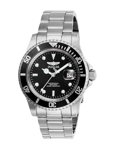 Invicta Men's Pro Diver Quartz Watch with Stainless Steel Strap, Silver, 20 (Model: 26970)