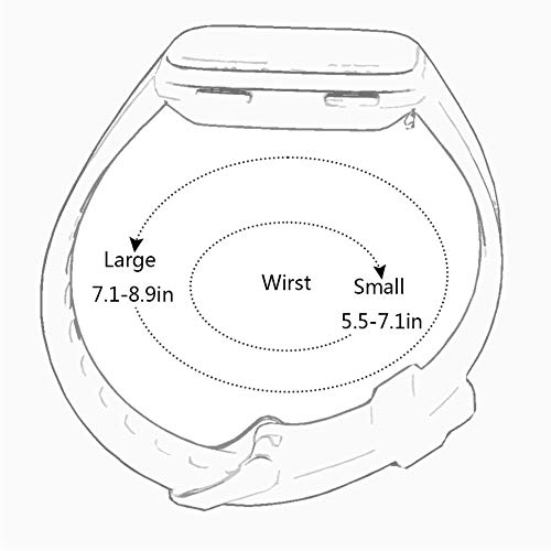 Replacement Bands Compatible with Fitbit Versa/Versa 2 / Versa Lite, Silicone Adjustable Classic Accessory Wristband Fitness Straps for Women Men Small and Large