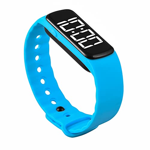 Sensory Wrist Timer for Kids, Teachers, Students, Simple Reminder Watch with Silent Alarm Clock Wristband, Classroom Countdown (Blue)