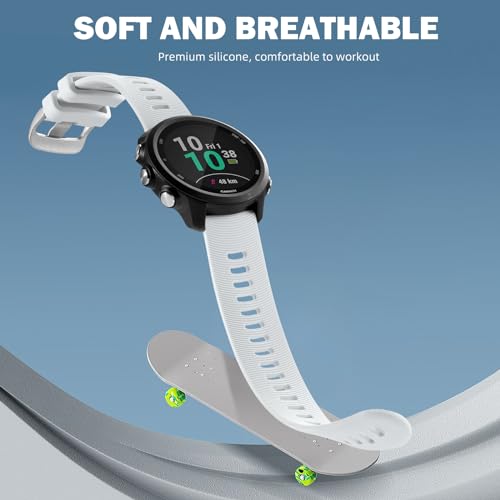 GEAK Compatible with Garmin Forerunner 245/645/55 Watch Band, 20mm Sport Strap Compatible with Garmin Vivoactive 6/Vivoactive 5 Bands,Soft Wristbands for Venu/Venu SQ/Vivomove HR/Galaxy Watch 7/6/5/4