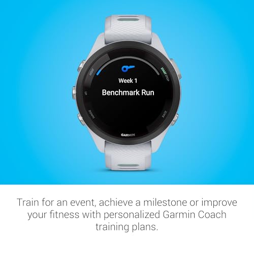 Garmin Forerunner 265S Running Smartwatch, Colorful AMOLED Display, Training Metrics and Recovery Insights, Whitestone and Neo Tropic