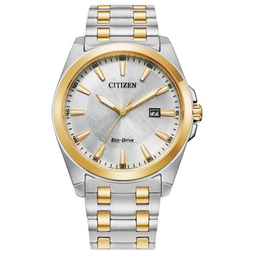 Citizen Men's Eco-Drive Classic Peyten Two-Tone Stainless Steel Watch, 3 Hand, Silver Dial (Model:BM7534-59A)