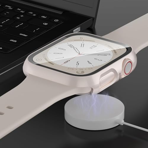 6-Pack Case Compatible with Apple Watch 40mm Series SE 3(2025)/SE 2/SE/6/5/4 with Tempered Glass Screen Protector, QCKANLJ Ultra-Thin Hard PC Full Protective Face Cover Bumper for iWatch 40 mm