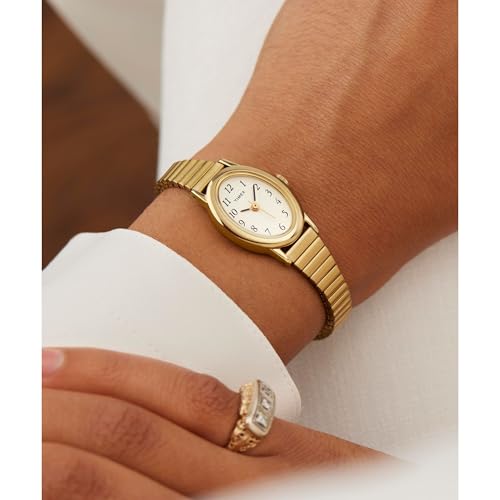 Timex Women's T21872 Cavatina Gold-Tone Stainless Steel Expansion Band Watch