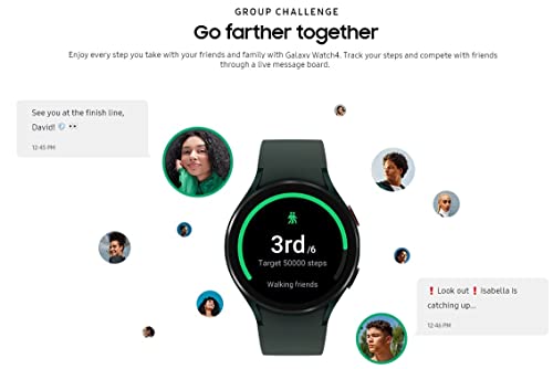 Samsung Galaxy Watch 4, 44mm, Black - Water Resistant, Wireless smartwatch, Sport Band, Wi-Fi/Bluetooth only - SM-R870NZKCXAA (Renewed)