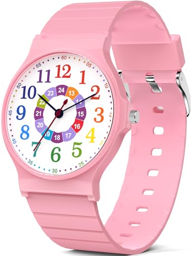 TENOCK Kids Analog Watch Boys Girls, 30M Waterproof, Sports Watch for Boys, Easy to Read Children's Thin Dial Wrist Watches with Soft Band, for Ages 5-15 Kids Great Birthday Gifts