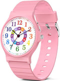 TENOCK Kids Analog Watch Boys Girls, 30M Waterproof, Sports Watch for Boys, Easy to Read Children's Thin Dial Wrist Watches with Soft Band, for Ages 5-15 Kids Great Birthday Gifts