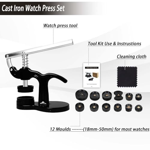 Watch Repair Kit, GLDCAPA Professional Watch Battery Replacement Kit, Watch Repair Tools with Carrying Case, Watch Link Removal Tool Kit, Watch Case Opener, Watch Press Set