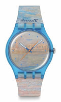 Swatch New Gent Unisex Casual Watch Bio-sourced Blue Quartz Water Resistant Monet's Palazzo DUCALE