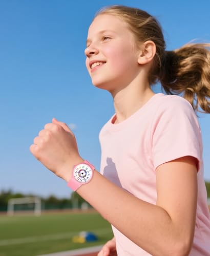 TENOCK Kids Analog Watch Boys Girls, 30M Waterproof, Sports Watch for Boys, Easy to Read Children's Thin Dial Wrist Watches with Soft Band, for Ages 5-15 Kids Great Birthday Gifts