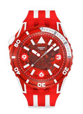 Swatch Unisex Casual Watch Red Bio-sourced Quartz Lion's Mane