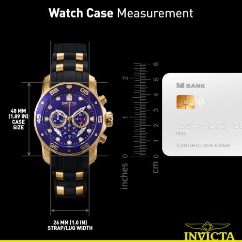 Invicta Men's 6983 Pro Diver Collection Chronograph Blue Dial Black Polyurethane Watch