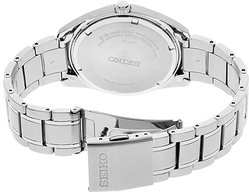 SEIKO SUR527 Quartz Watch for Men - Essentials Collection - Green Dial with Date Calendar, Stainless Steel - 100M Water Resistant