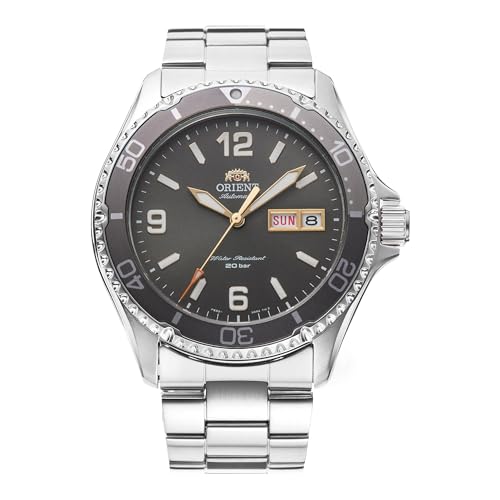 Orient Sports Kamasu Arabic - AA08 Automatic Manual Winding Waterproof Men's Watch, Arabic Grey Slate, Sporty