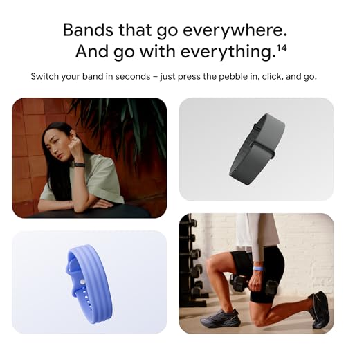 Google Fitbit Air Active Band - Workout-Friendly Silicone Band - Only Compatible with Fitbit Air - Obsidian, Small