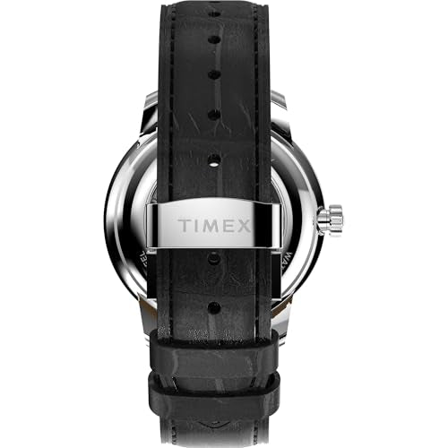 Timex Men's Waterbury Metropolitan 41mm Watch - Black Strap Black Dial Stainless Steel Case