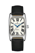Hamilton American Classic Boulton Mechanical Men's Watch, 34mm x 38mm Stainless Steel Case, Swiss Made, White Dial Analog Wrist Watch for Men, 50m Waterproof, Sapphire Crystal, Cow Leather Strap