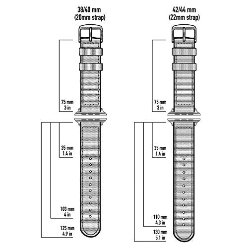 Archer Watch Straps - Canvas Straps for Apple Watch (Faded Olive, Gray, 40/41/42mm)