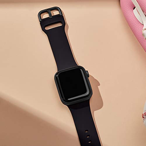 Sport Band Compatible with Apple Watch Bands 49mm 46mm 45mm 44mm 42mm 41mm 40mm 38mm, Soft Silicone Replacement Strap with Classic Clasp for iWatch Series 11 10 9 8 7 6 5 4 3 2 1 SE Ultra Women Men