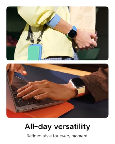 MOFT Snap Duo Watch Bands Compatible with Apple Watch,Magnetic Wear,Duo-Color&Soft Silicone,iWatch Bands for Ultra 3/2/1,Series 11/10/9/8/7/SE/6/5/4/3/2/1,42/44/45/46/49mm,Strike YellowxPoise Purple