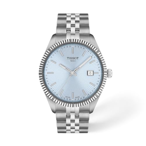 Tissot Ballade 40mm, Swiss Quartz Watch for Men, Stainless Steel Case, Blue Dial, T1564101135100