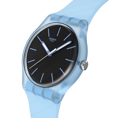 Swatch Unisex Casual Watch Blue Bio-sourced Quartz Blue Moves