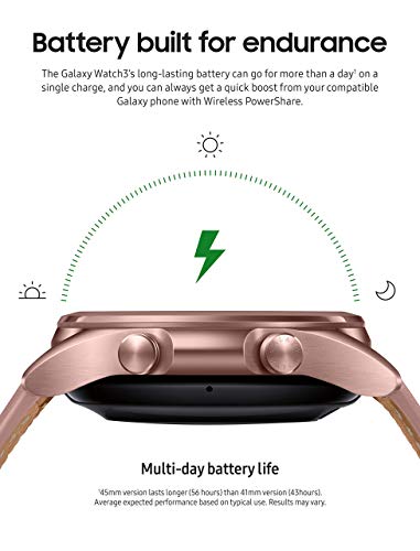 Samsung Galaxy Watch 3 (41mm, GPS, Bluetooth) Smart Watch Mystic Bronze (US Version, ) (Renewed)