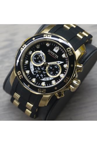Invicta Men's 6981 Pro Diver Collection Chronograph Black Dial Black Dress Watch