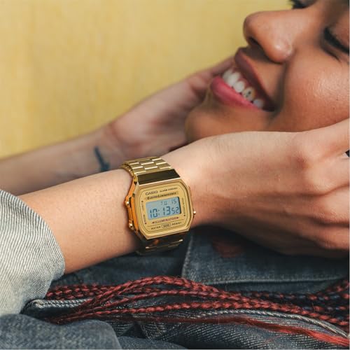 Casio Vintage Retro Gold Digital Dial Stainless Steel Unisex Watch A168WG9UR