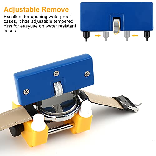 Watch Battery Replacement Kit - 9 PCS Professional Tool Set with Adjustable Case Opener, Back Remover, Holder & Precision Tools