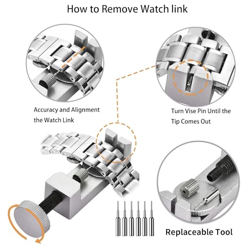 EasyTime Watch Repair Tool Kit: Link Back Pin Removal & Battery Replacement