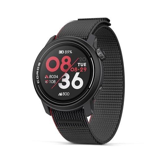 COROS PACE 3 GPS Sport Watch –Lightweight, Comfortable Running Watch, 17-Day Battery Life, Accurate GPS, Heart Rate Monitor, Navigation, Sleep Tracking, Training Plan, Run - Black Nylon