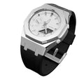 Weikon Gen 5 GMA-S2100 Stainless Steel Case Fluorine Rubber Strap Suitable for Gma s2100 Replacement Accessories (silver Black)
