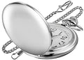 Realpoo Men's Quartz Pocket Watch, Silver, Arabic Numerals, White Dial, Stainless Steel, PK120115-sliver