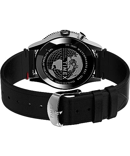 Timex Men's Waterbury Traditional 39mm Watch - Black Strap Black Dial Stainless Steel Case