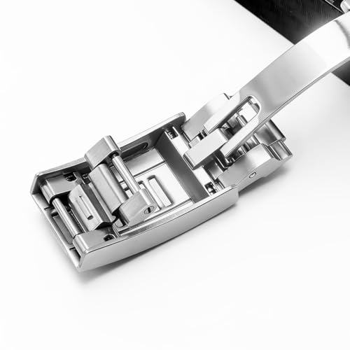 hengfento2 Glide-Lock Buckle Clasp Band Replacement For Rolex Datejust Submariner, GMT, Daytona, DeepSea Strap Adjustable Stainless Steel 16mm