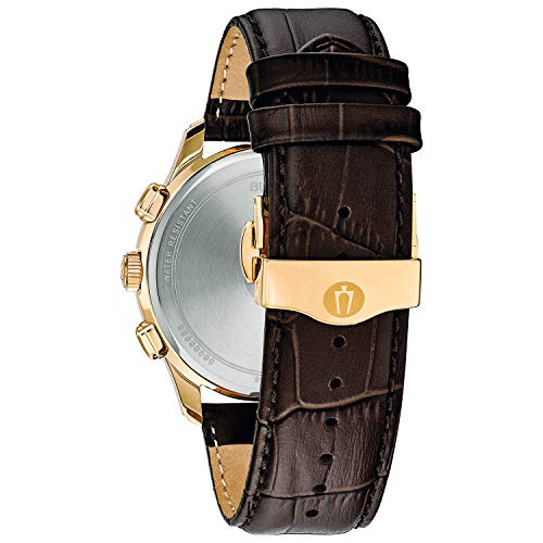 Bulova Men's Classic Wilton Brown Leather Strap Watch 46.5mm - 97B169
