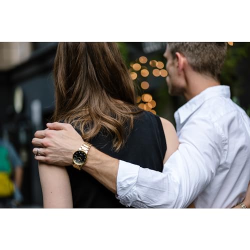 Citizen Men's Eco-Drive Modern Axiom Diamond Watch in Gold-Tone Stainless Steel, Black Dial (Model: AU1062-56G)