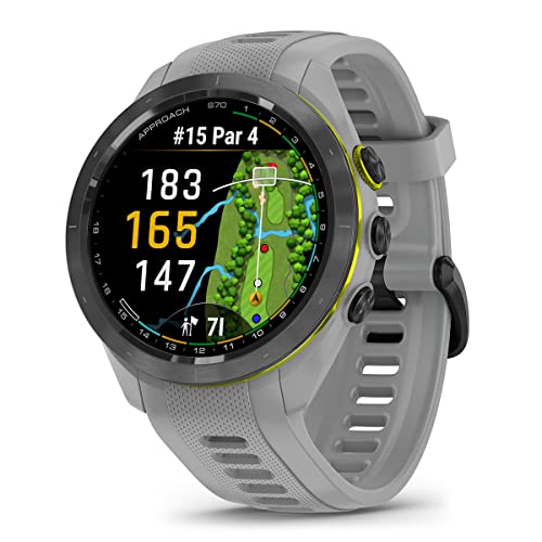 Garmin Approach S70 (Gray, 42mm) Golf GPS Smartwatch PlayBetter Bundle