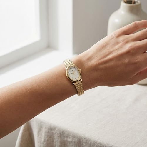 Timex Women's T21872 Cavatina Gold-Tone Stainless Steel Expansion Band Watch