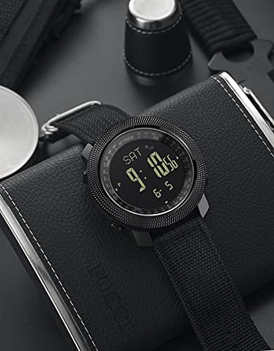 AVTREK Men's Outdoor Sport Digital Wrist Watch Multifunctional Watch Swimming Military Army Watches Altimeter Barometer Compass Waterproof 50m (Green)