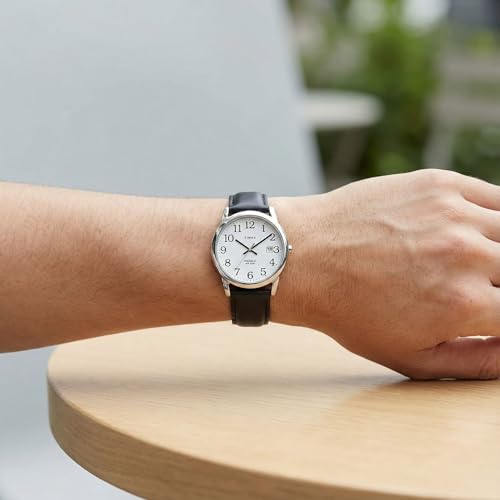 Timex T2H281 Easy Reader 35mm Black Leather Strap Watch