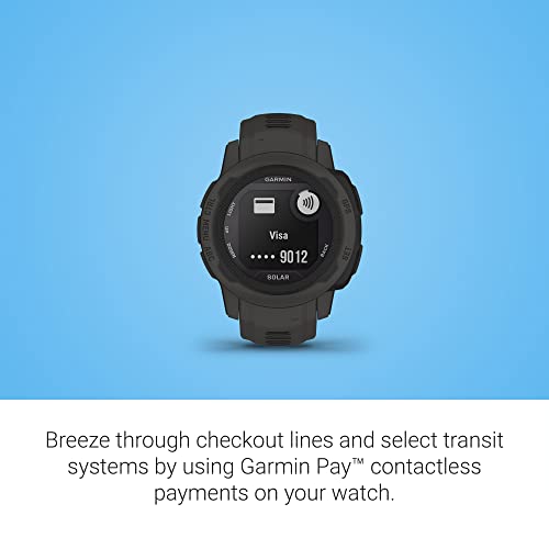 Garmin Instinct 2S Solar, Smaller-Sized Rugged Outdoor Watch with GPS, with Solar Charging Capabilities, Built for All Elements, Multi-GNSS Support, Tracback Routing and More, Graphite