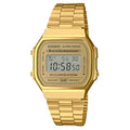Casio Vintage Gold-Tone Stainless Steel Digital Watch 38.6x36.3mm - A168WG-9VT